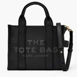 NWOT Marc Jacobs "The Tote Bag" Small Black Leather Tote Crossbody MSRP $398
